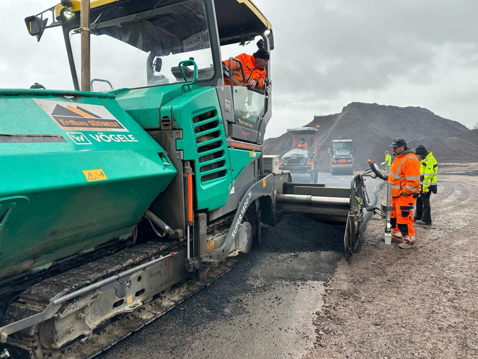Paving in a quarry